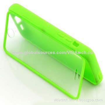 Flip TPU case cover for iPhone 5C, semi-transparent, manufacturer